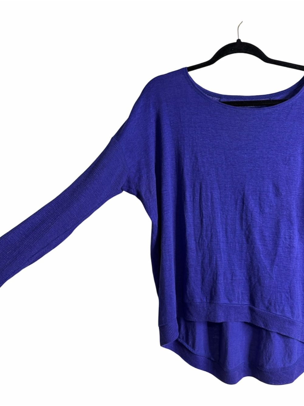 Eileen Fisher Organic Linen Boxy Top – Purple Shade Minimalist Quiet Luxury - Picture 2 of 9